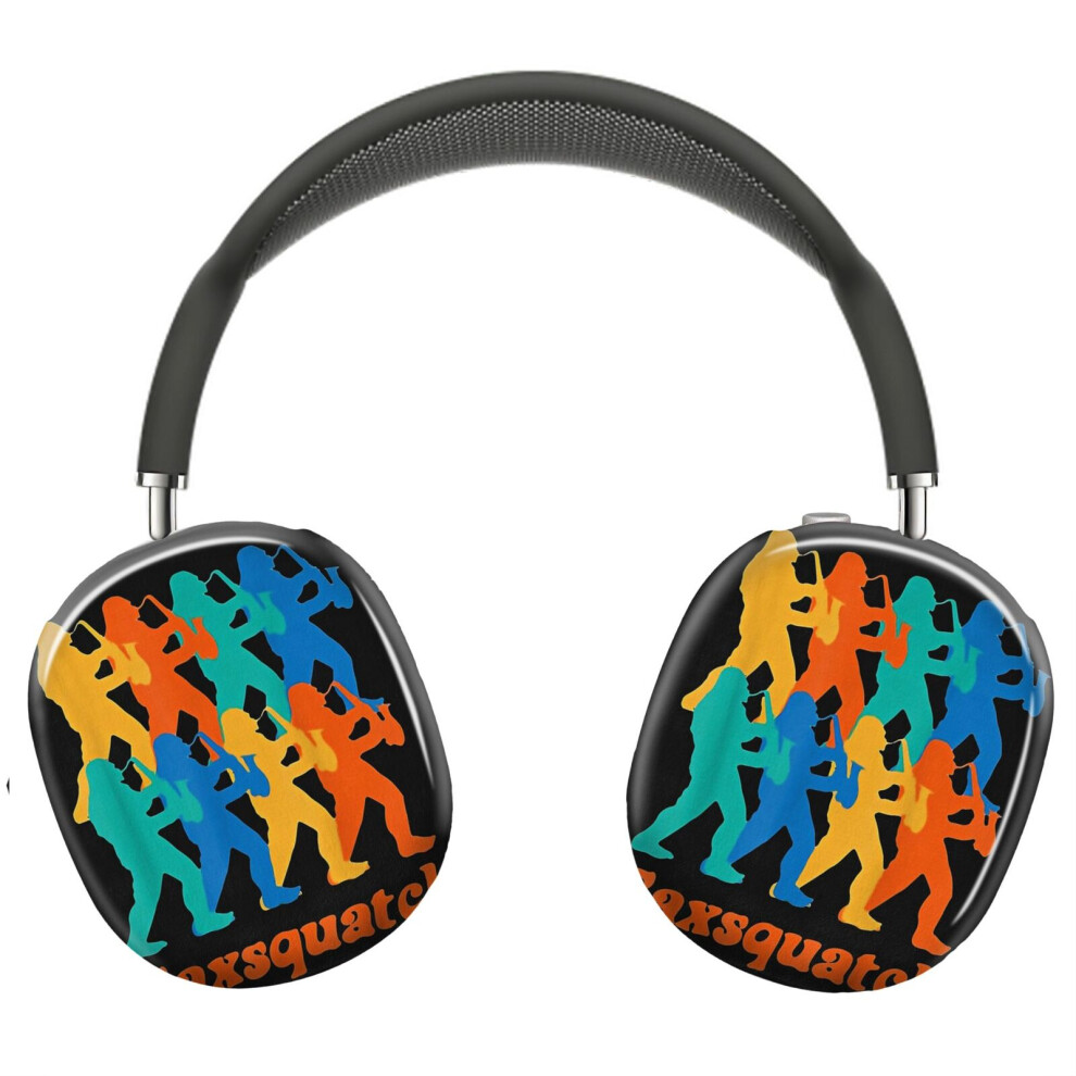 (Bigfoot Playing Saxophone Saxsquatch_8019) Protective Cover For Airpods Max Headphones Aesthetic Print Snap On Cases 8841579024361