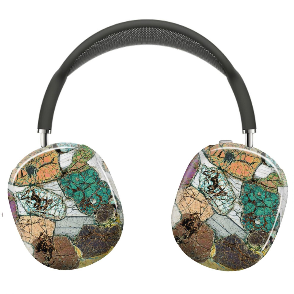 (Geology Gift - Peridotite From Ardnamurchan, Scotland Rock Thin Section Microscope Photo_7864) Protective Cover For Airpods Max Headphones Aesthetic 8841579057772