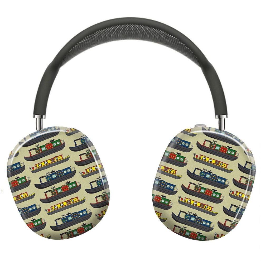 (Colourful Canal Narrowboats And Cormorants_4308) Protective Cover for AirPods Max Headphones Aesthetic Print Snap On Cases-image-OPC-PFH8X65-NEW