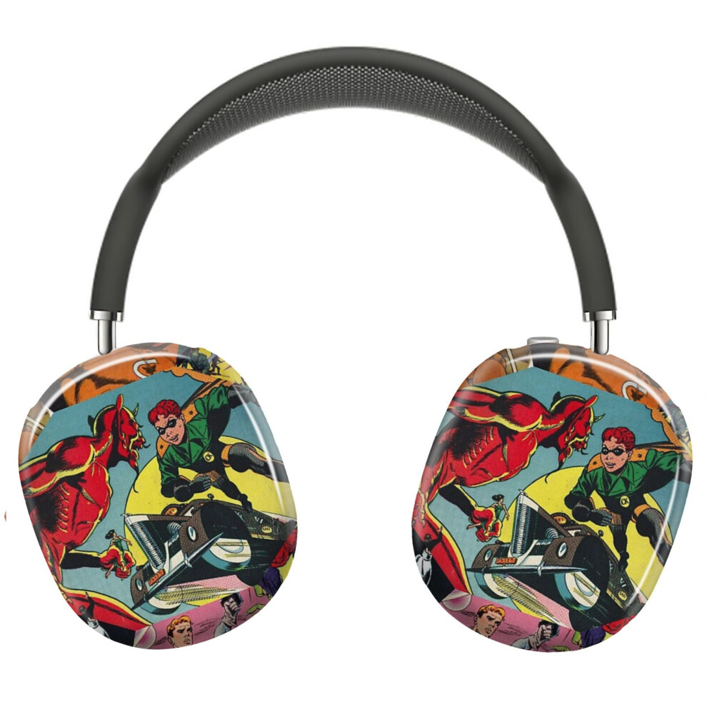(Comic Book Collage_9611) Protective Cover For Airpods Max Headphones Aesthetic Print Snap On Cases 8841579054184