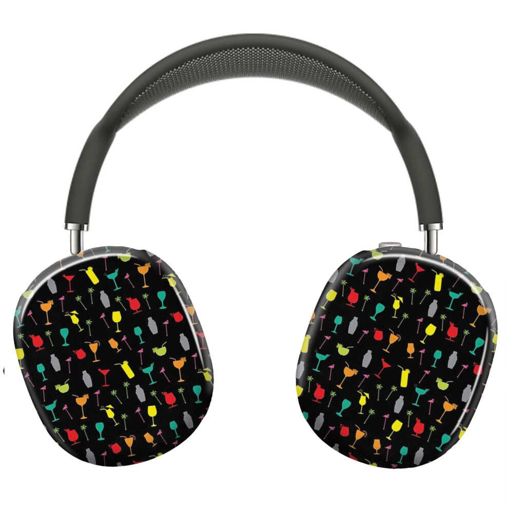 (Colourful Cocktail Glasses And Shakers Pattern_7702) Protective Cover For Airpods Max Headphones Aesthetic Print Snap On Cases 8841579054290