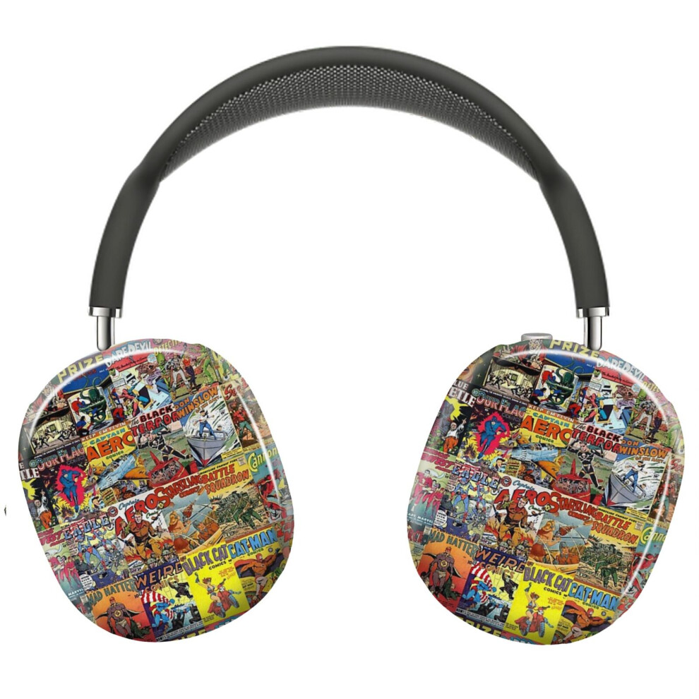 Bearlad (Comic Book Collage Ii_4783) Protective Cover For Airpods Max Headphones Aesthetic Print Snap On Cases
