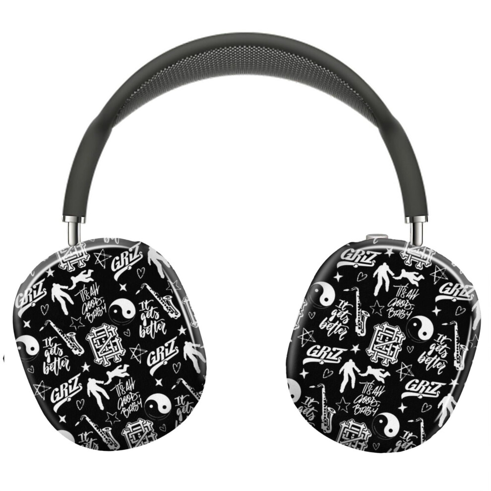 (Griz Pattern_10387) Protective Cover For Airpods Max Headphones Aesthetic Print Snap On Cases 8841579054450