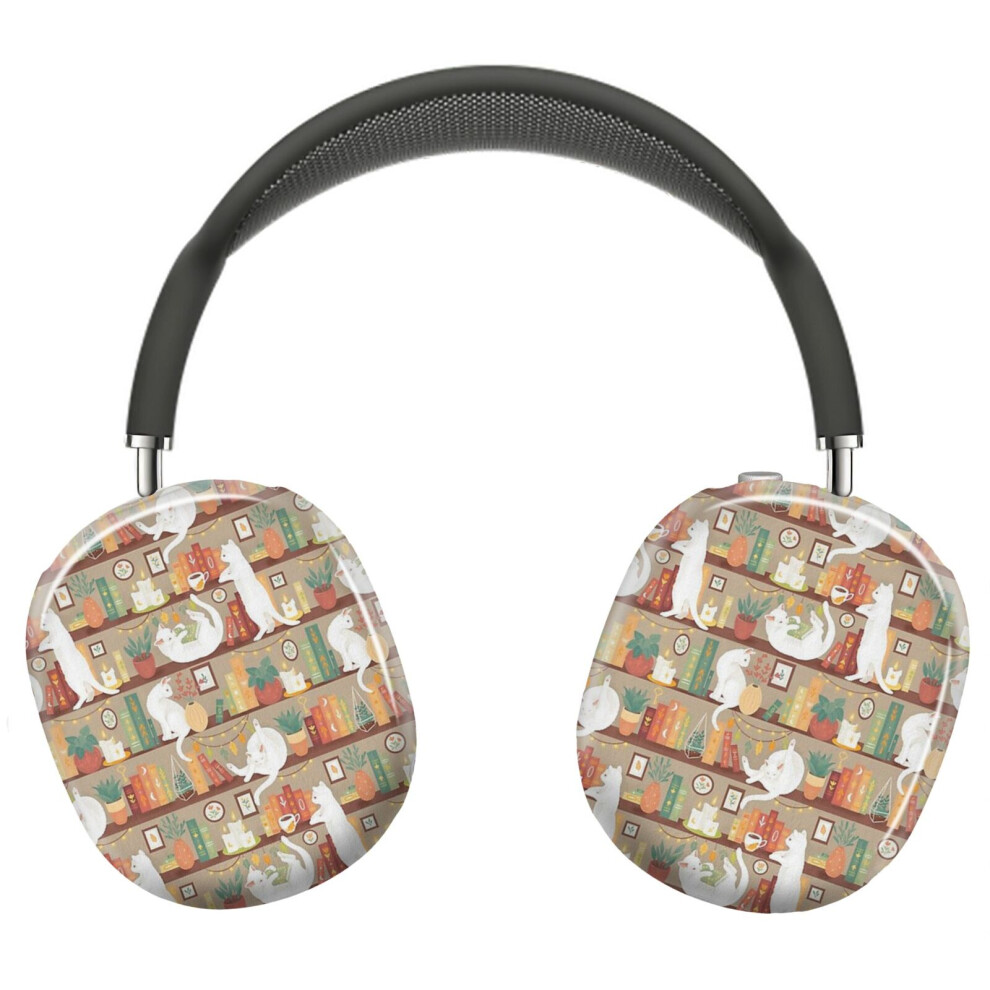 (Library Cats 2020 - Soft Pastel Shade_15428) Protective Cover For Airpods Max Headphones Aesthetic Print Snap On Cases 8841579081685