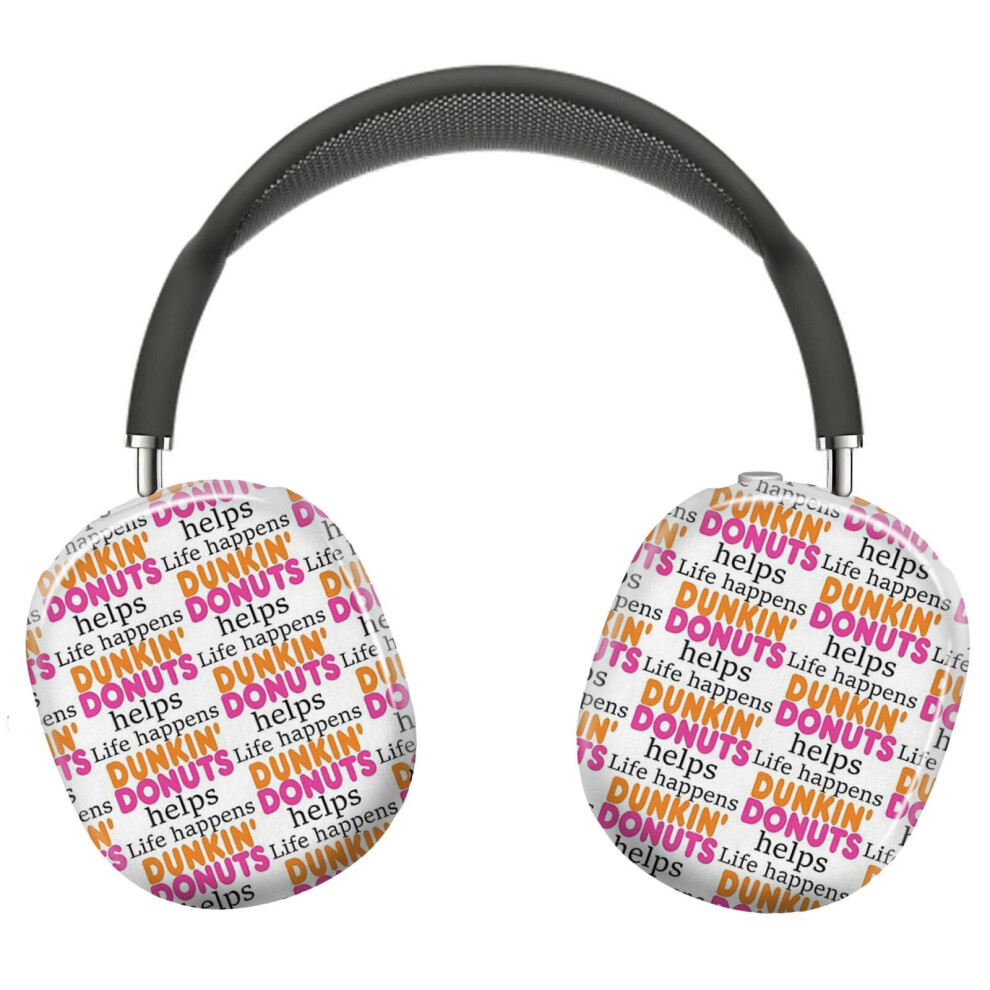 (Life Happens... Dunkin Donuts Helps_11053) Protective Cover For Airpods Max Headphones Aesthetic Print Snap On Cases 8841579081654