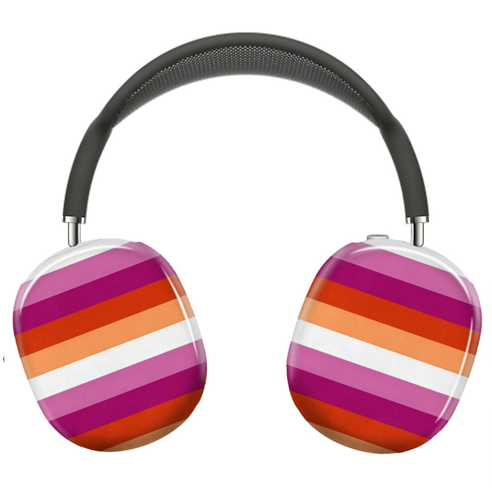 (Lesbian (New) Pride Large Flag Print _10936) Protective Cover For Airpods Max Headphones Aesthetic Print Snap On Cases 8841579081852