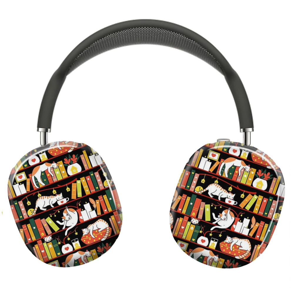 (Library Cats - Autumn Colour Version _22303) Protective Cover For Airpods Max Headphones Aesthetic Print Snap On Cases 8841579081739