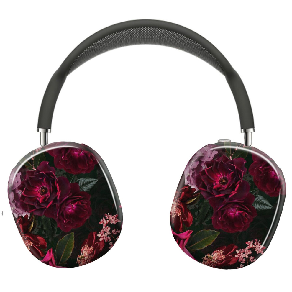 (Antique Midnight Botanical Flower Rose Garden_4153) Protective Cover For Airpods Max Headphones Aesthetic Print Snap On Cases 8841579029700