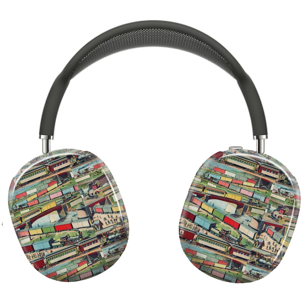 (Antique Train _22627) Protective Cover For Airpods Max Headphones Aesthetic Print Snap On Cases 8841579029663