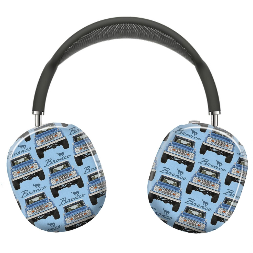 (1975 Ford Bronco_22729) Protective Cover For Airpods Max Headphones Aesthetic Print Snap On Cases Blue 8841579033462