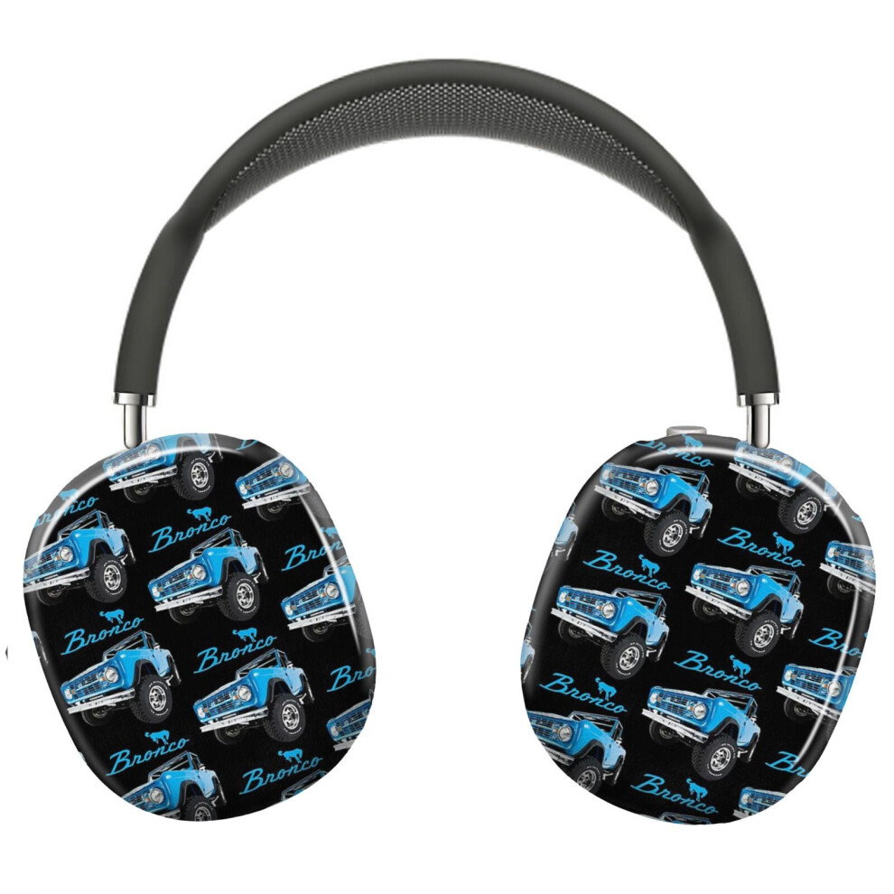 (1966 Ford Bronco_10213) Protective Cover For Airpods Max Headphones Aesthetic Print Snap On Cases Blue 8841579033486
