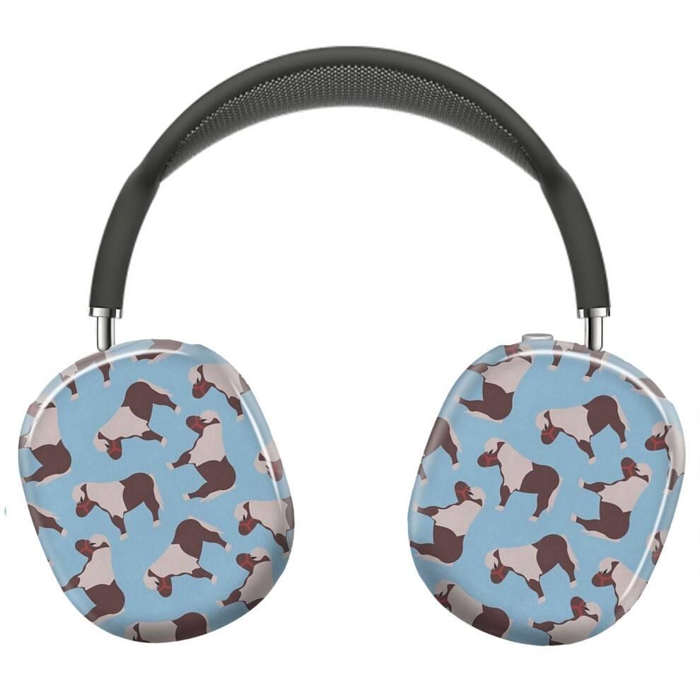 (Lil' Sebastian Pattern - Blue_22375) Protective Cover For Airpods Max Headphones Aesthetic Print Snap On Cases 8841579081432