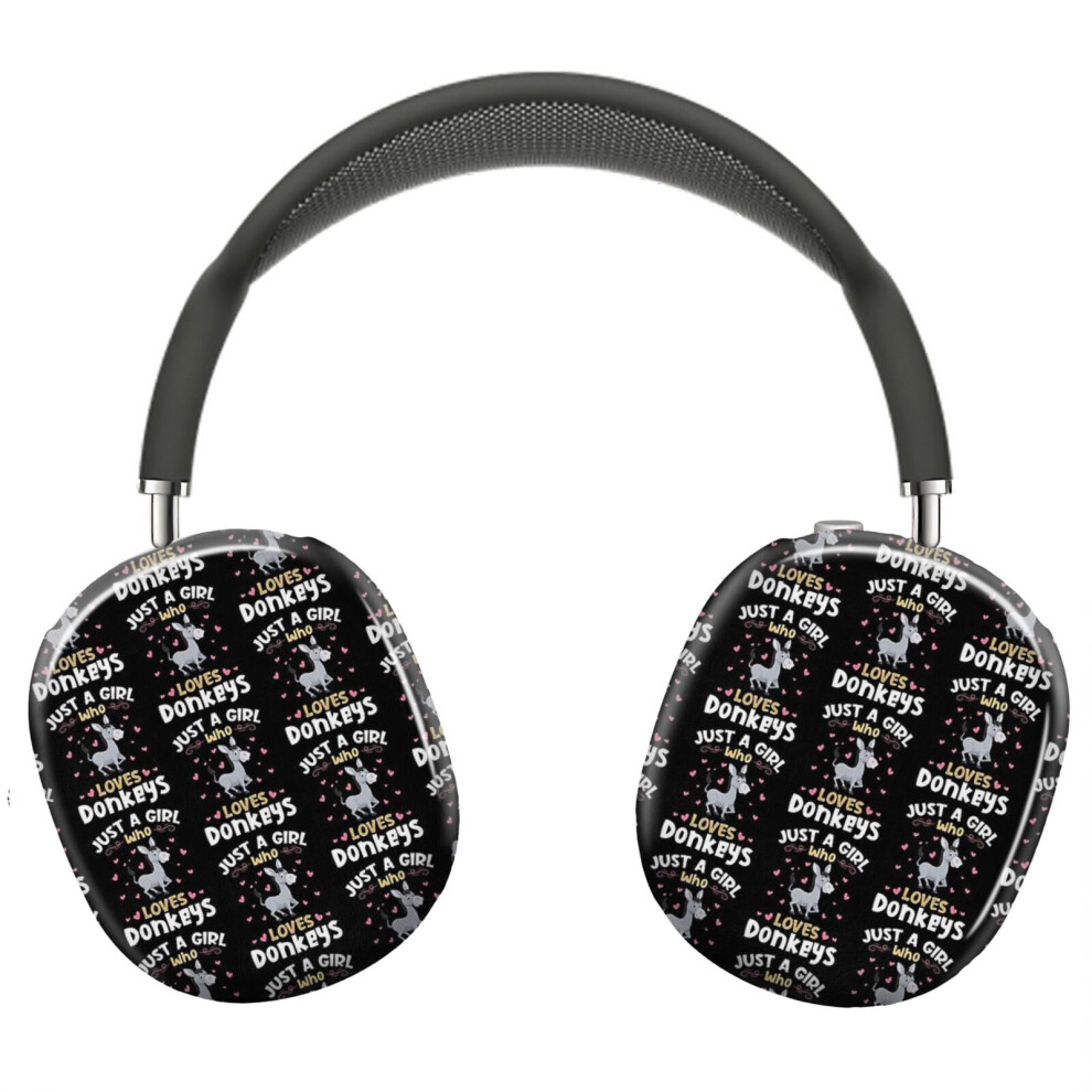 (Just A Girl Who Loves Donkeys Gift_6679) Protective Cover For Airpods Max Headphones Aesthetic Print Snap On Cases 8841579065333