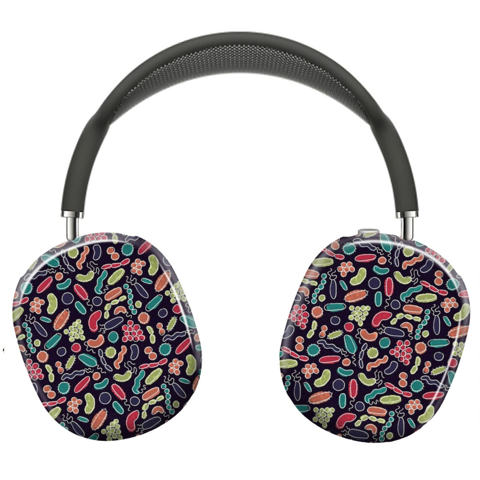 (Painted Microbes - Dark_11050) Protective Cover For Airpods Max Headphones Aesthetic Print Snap On Cases 8841579088349