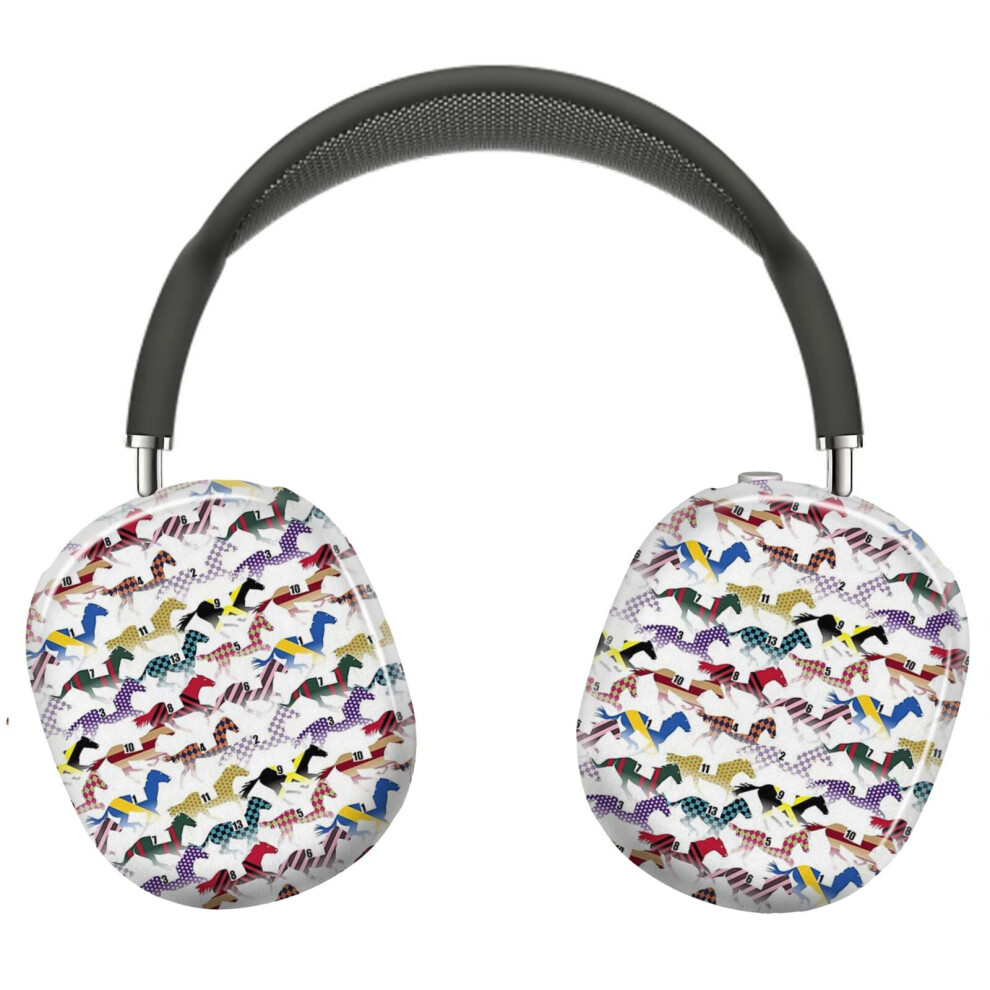 (Off To The Horse Races Jockey Silks Pattern_10716) Protective Cover For Airpods Max Headphones Aesthetic Print Snap On Cases 8841579090502
