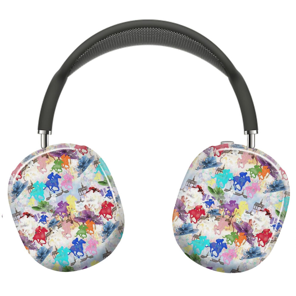 (Off To The Horse Races _6488) Protective Cover For Airpods Max Headphones Aesthetic Print Snap On Cases 8841579090496