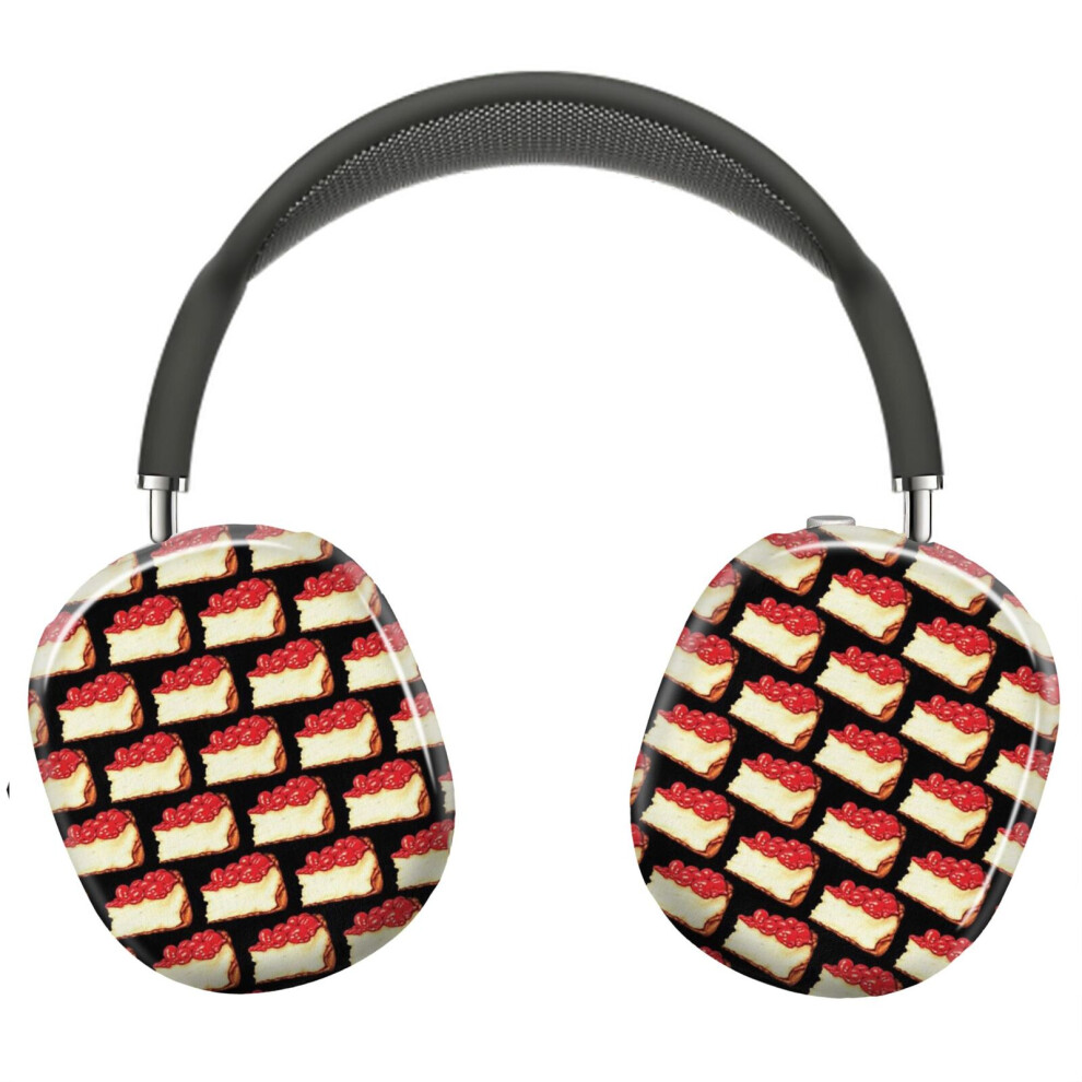 (Cherry Cheesecake Pattern - Black_6455) Protective Cover For Airpods Max Headphones Aesthetic Print Snap On Cases 8841579037330