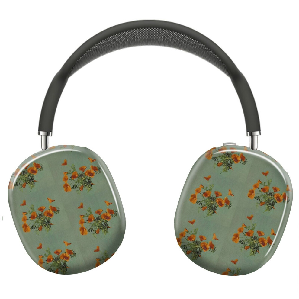 (California Poppies_4015) Protective Cover For Airpods Max Headphones Aesthetic Print Snap On Cases 8841579039686