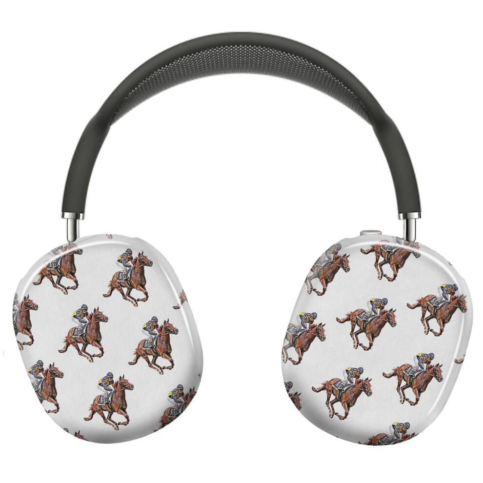 (Horse Racing_6590) Protective Cover For Airpods Max Headphones Aesthetic Print Snap On Cases 8841579071143