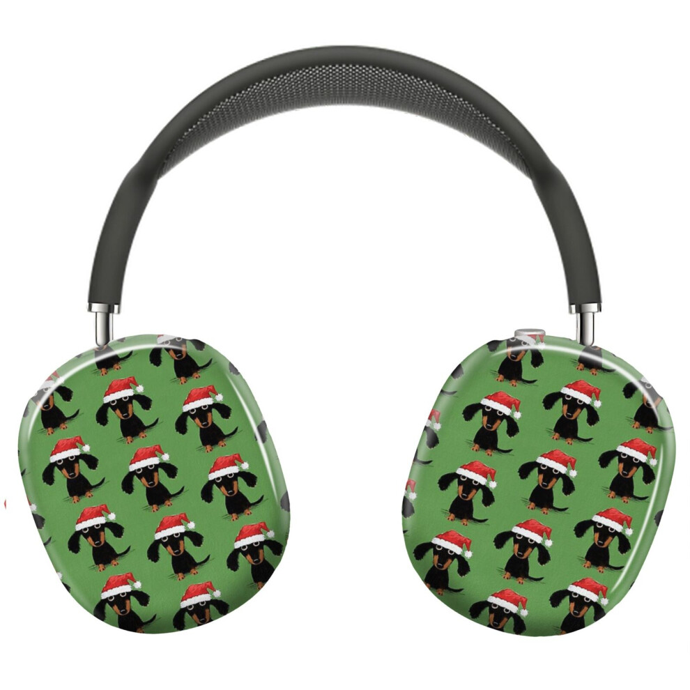 (Doxie Clause Santa Dachshund Funny Wiener Dog Christmas_10966) Protective Cover For Airpods Max Headphones Aesthetic Print Snap On Cases 8841579046233
