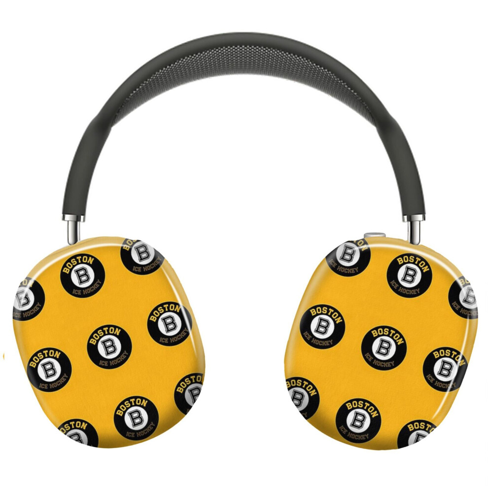 (Boston Ice Hockey Black_7626) Protective Cover For Airpods Max Headphones Aesthetic Print Snap On Cases 8841579041757