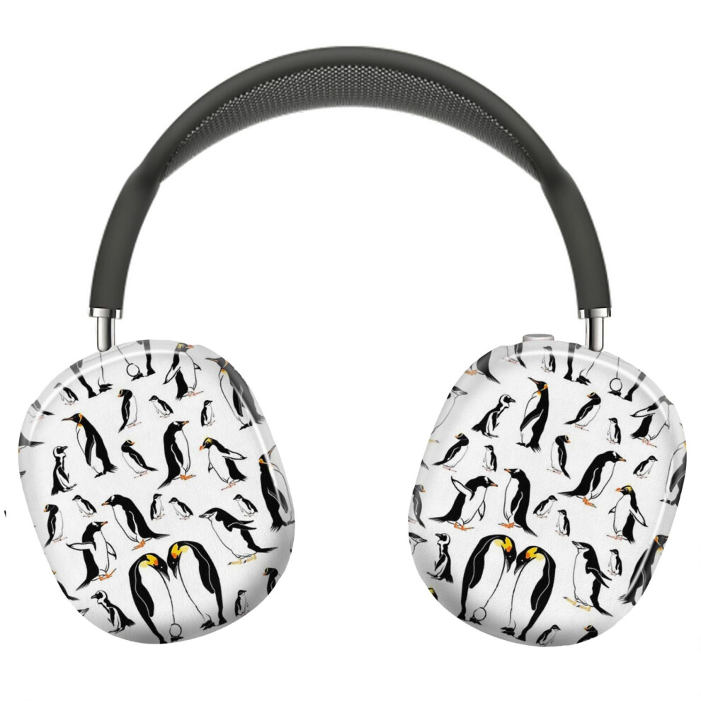 (Penguin Pattern_4665) Protective Cover For Airpods Max Headphones Aesthetic Print Snap On Cases 8841579086840
