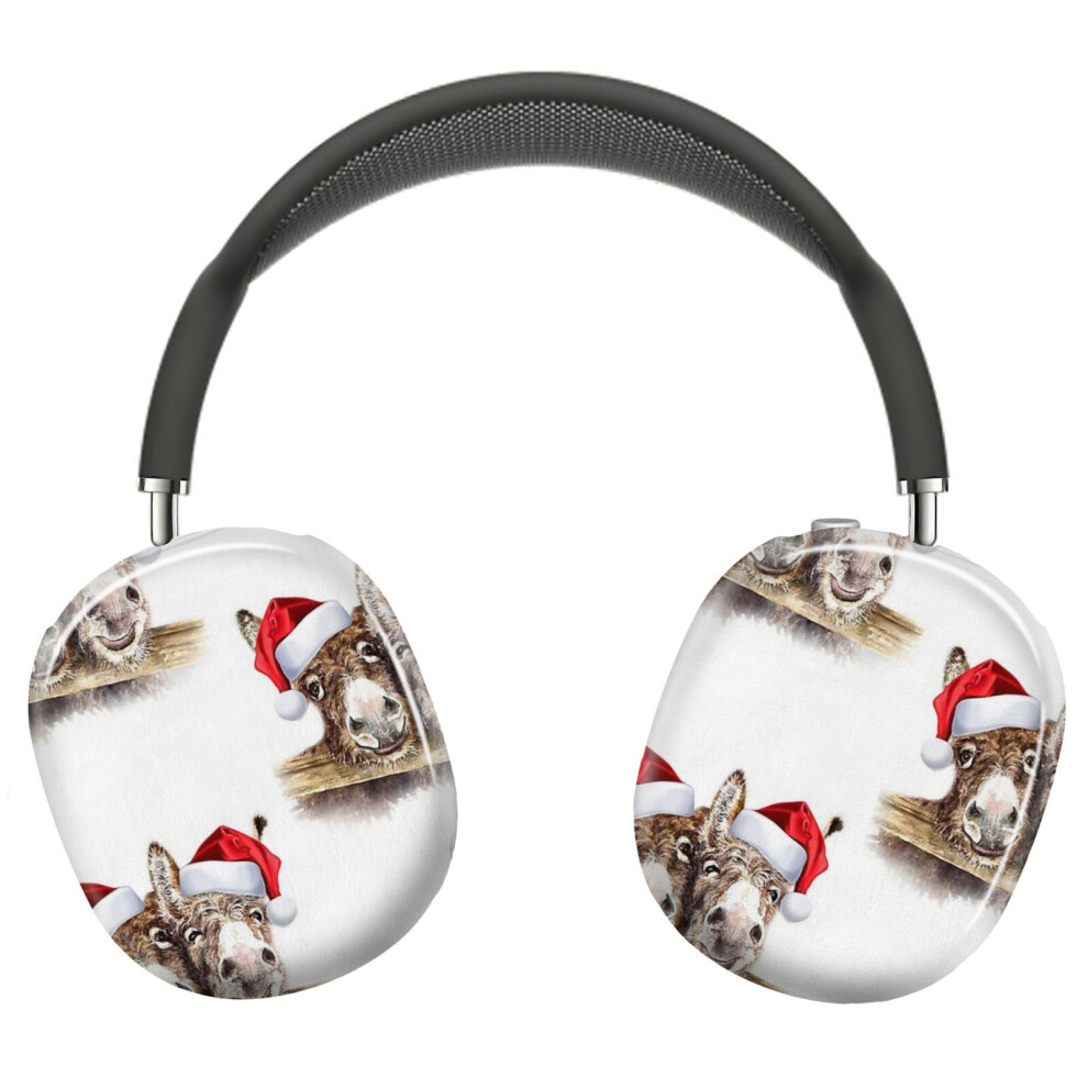 (Donkey Pair Christmas Painting_12807) Protective Cover For Airpods Max Headphones Aesthetic Print Snap On Cases 8841579046646