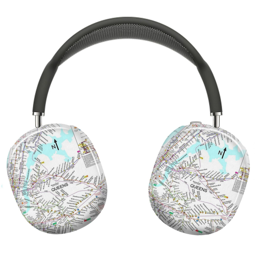 (Nyc Subway Map - New York City Subway Train_4344) Protective Cover For Airpods Max Headphones Aesthetic Print Snap On Cases 8841579090878
