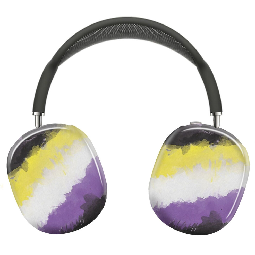 (Nonbinary Watercolor Pride_13322) Protective Cover For Airpods Max Headphones Aesthetic Print Snap On Cases 8841579091455