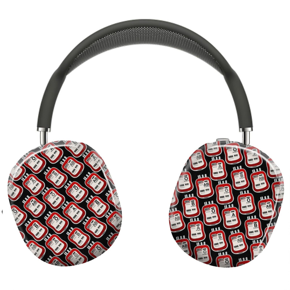 (Blood Bank Rbc Pattern Black_7755) Protective Cover For Airpods Max Headphones Aesthetic Print Snap On Cases 8841579043317