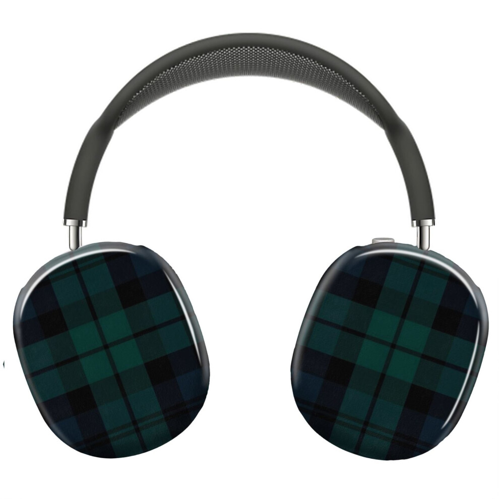 ( Watch Tartan Plaid Pattern_9254) Protective Cover For Airpods Max Headphones Aesthetic Print Snap On Cases Black 8841579043461