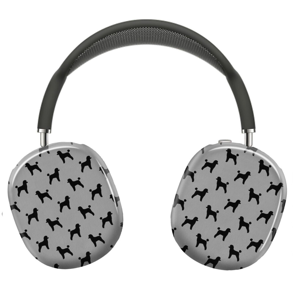 ( Toy Poodle Silhouette(S)_13644) Protective Cover For Airpods Max Headphones Aesthetic Print Snap On Cases Black 8841579043522