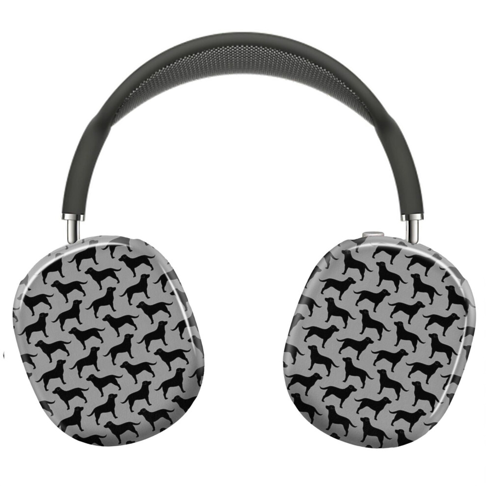 ( Labrador Retriever Silhouette(S)_22373) Protective Cover For Airpods Max Headphones Aesthetic Print Snap On Cases Black 8841579043768