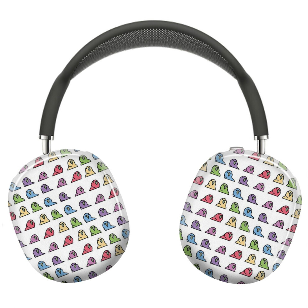 (Partyparrot Tile (White)_13972) Protective Cover For Airpods Max Headphones Aesthetic Print Snap On Cases White 8841579087755