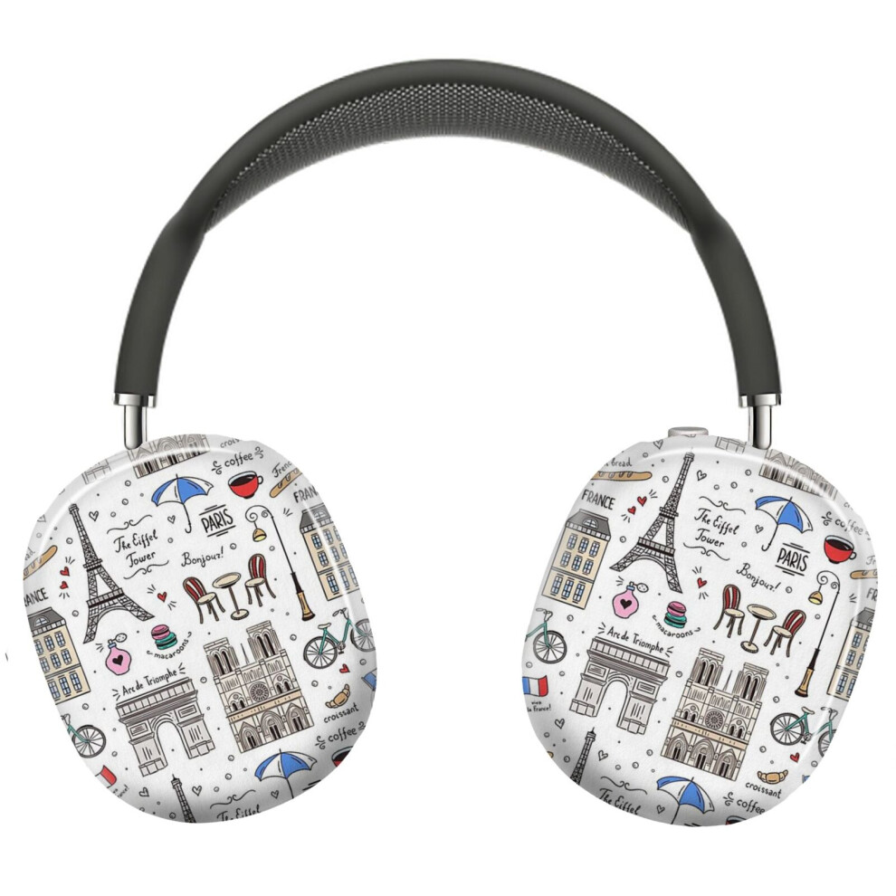 (Paris Pattern Colors_4834) Protective Cover For Airpods Max Headphones Aesthetic Print Snap On Cases 8841579087854