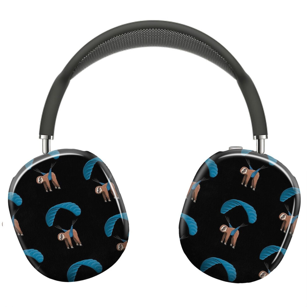 (Paragliding Flying Sloth Skydiving Paraglider_5324) Protective Cover For Airpods Max Headphones Aesthetic Print Snap On Cases 8841579088035
