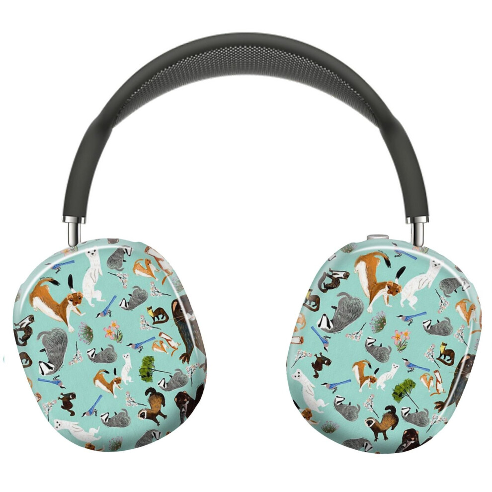 (Mustelids From Spain Pattern_6261) Protective Cover For Airpods Max Headphones Aesthetic Print Snap On Cases 8841579093411