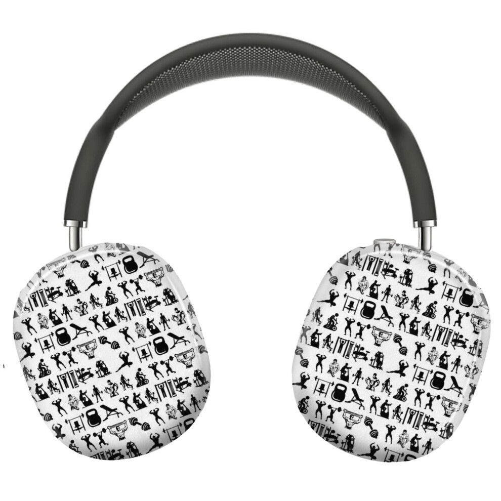(Funky Gym Workout Shirt Collage_23093) Protective Cover For Airpods Max Headphones Aesthetic Print Snap On Cases 8841579059257