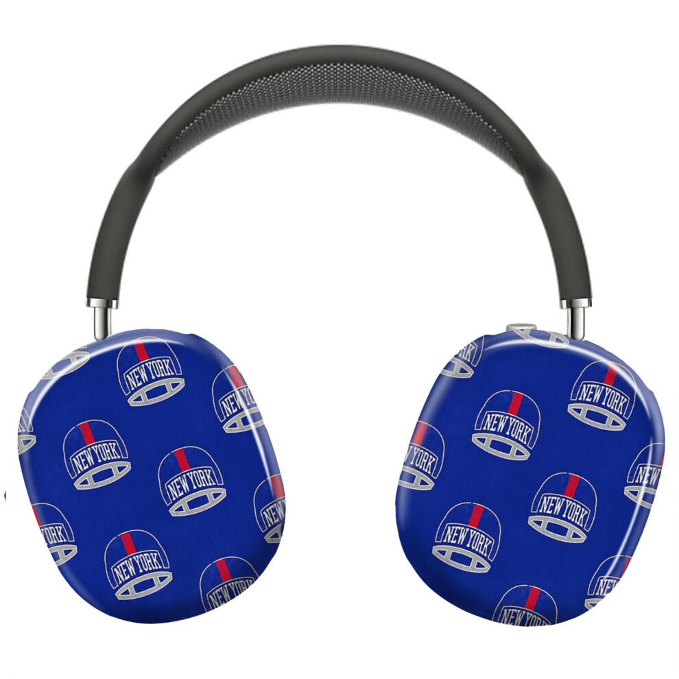 (New York Retro Helmet - Blue_5433) Protective Cover For Airpods Max Headphones Aesthetic Print Snap On Cases 8841579092209