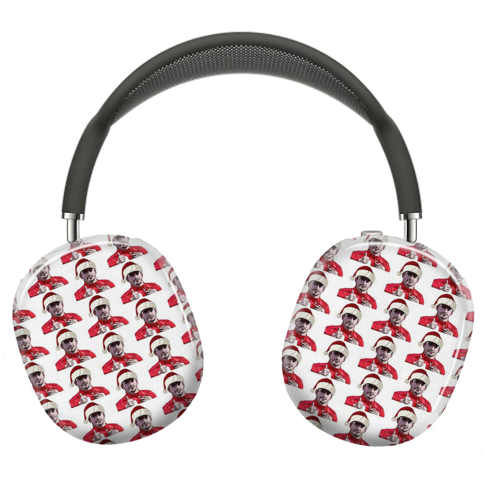 (Charles Leclerc Santa Hat_22641) Protective Cover For Airpods Max Headphones Aesthetic Print Snap On Cases 8841579037699