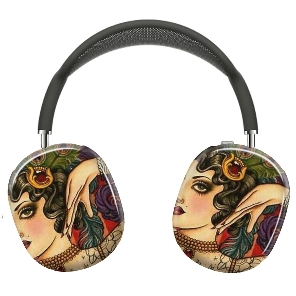 (Chapel Tattoo; Vintage Body Advertising Art_6440) Protective Cover For Airpods Max Headphones Aesthetic Print Snap On Cases 8841579037750