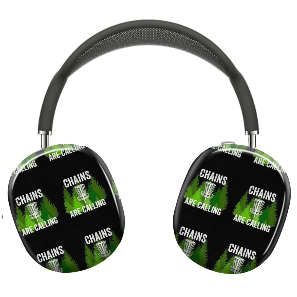 Bearlad Men's (Chains Are Calling - Funny Disc Golf Shirt Frisbee Wo_11815) Protective Cover For Airpods Max Headphones Aesthetic Print Snap On Cases