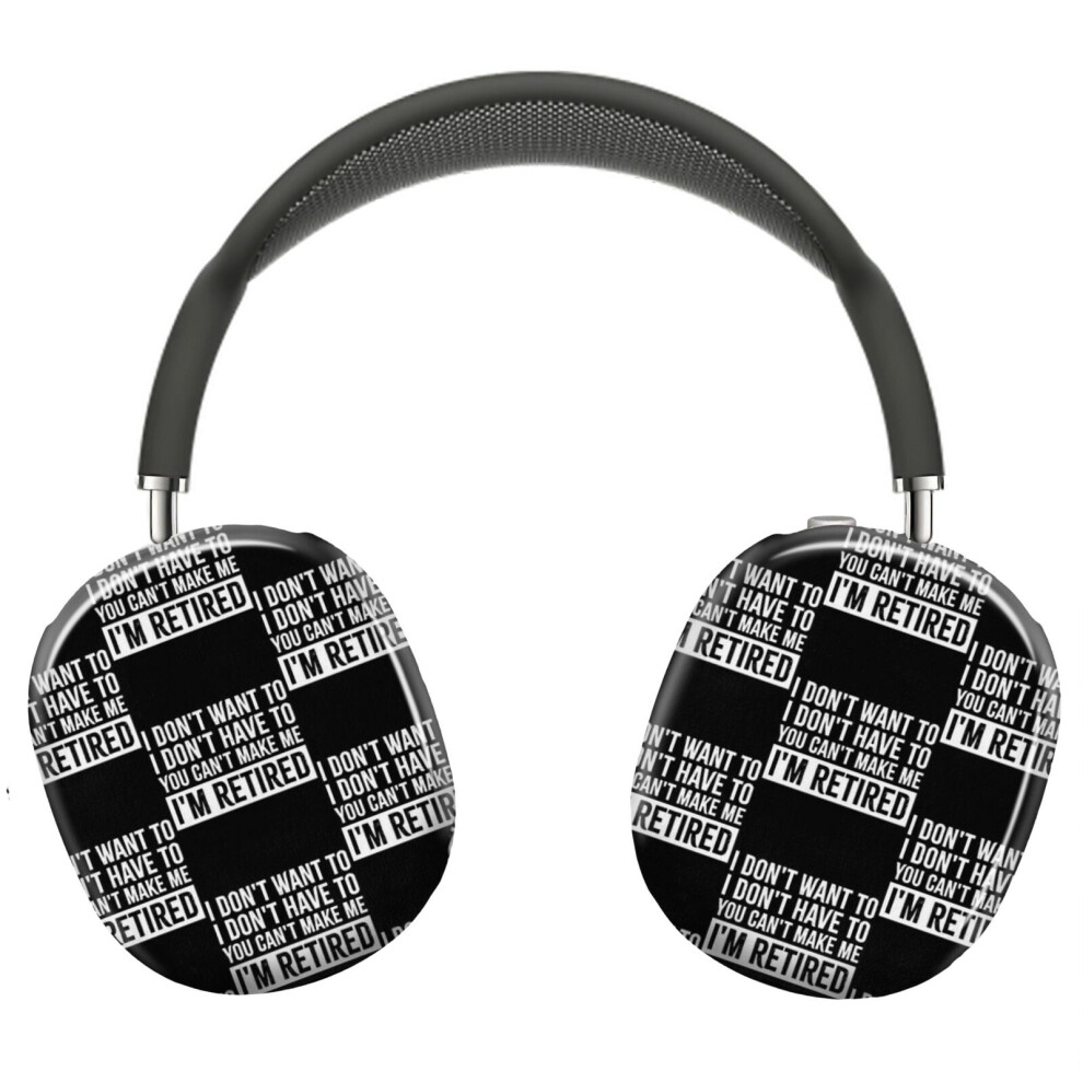 (I'm Retired_3834) Protective Cover For Airpods Max Headphones Aesthetic Print Snap On Cases 8841579068716