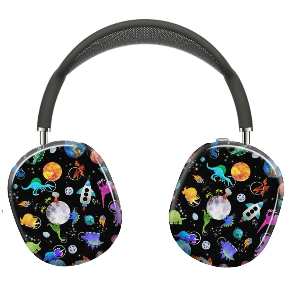 (Dinosaur Astronauts In Outer Space_9591) Protective Cover For Airpods Max Headphones Aesthetic Print Snap On Cases 8841579047872