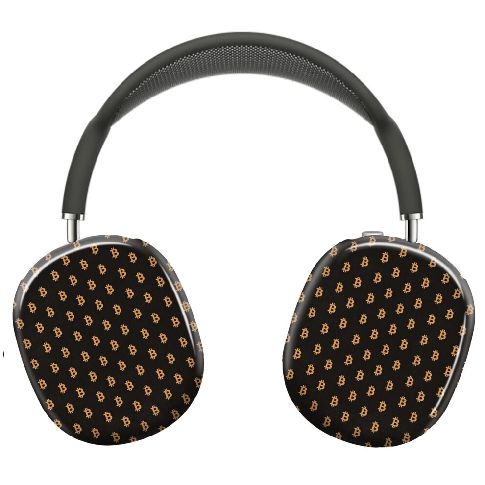 (Bitcoin Logo Pattern_4901) Protective Cover for AirPods Max Headphones Aesthetic Print Snap On Cases-image-OPC-PFH92JD-NEW