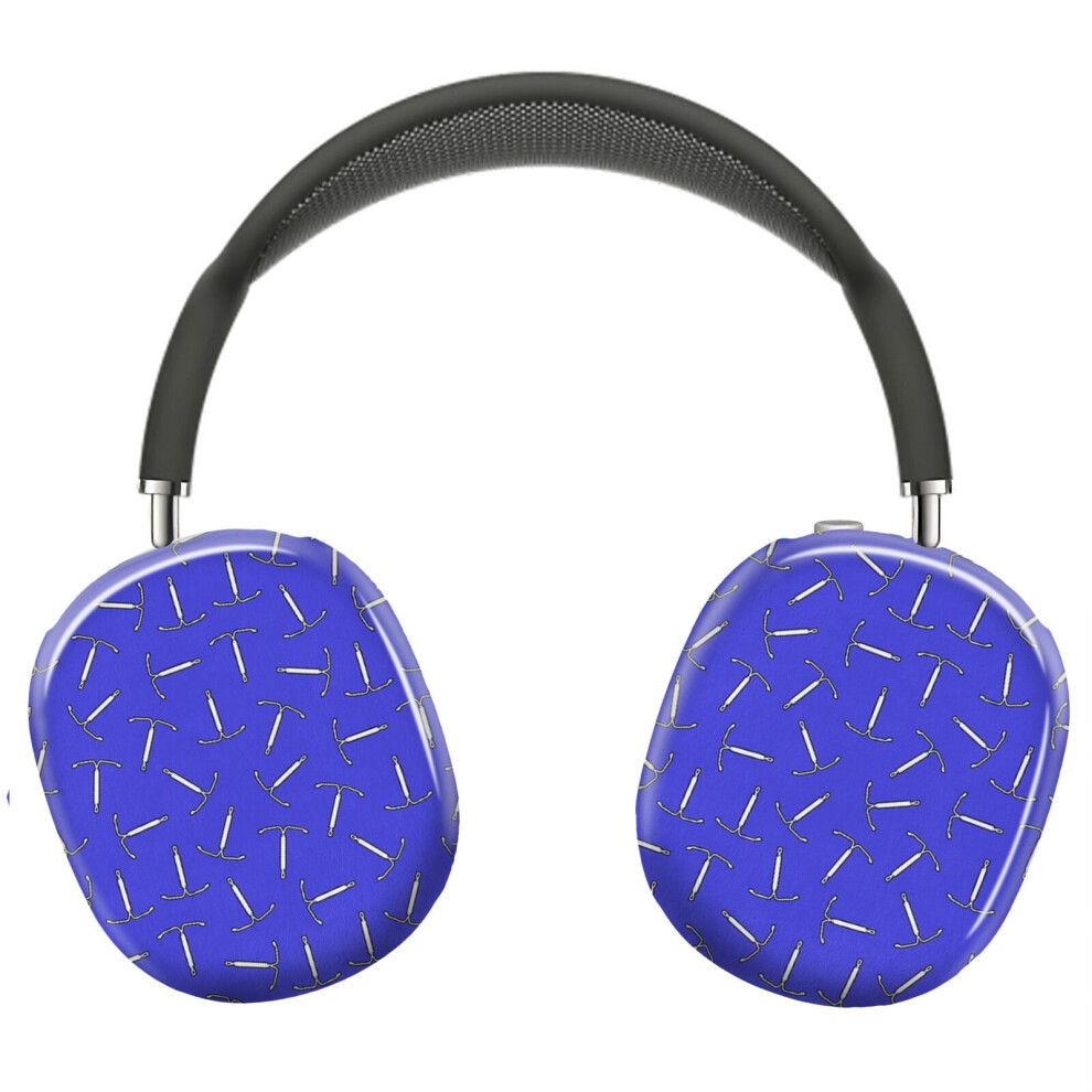 (Iud Contraception, Uterus Strong In Blue_6796) Protective Cover For Airpods Max Headphones Aesthetic Print Snap On Cases 8841579067481