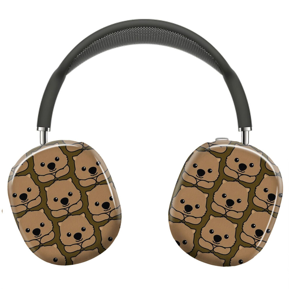 (Cute Baby Wombat Smiling Drawing_4404) Protective Cover For Airpods Max Headphones Aesthetic Print Snap On Cases 8841579051572
