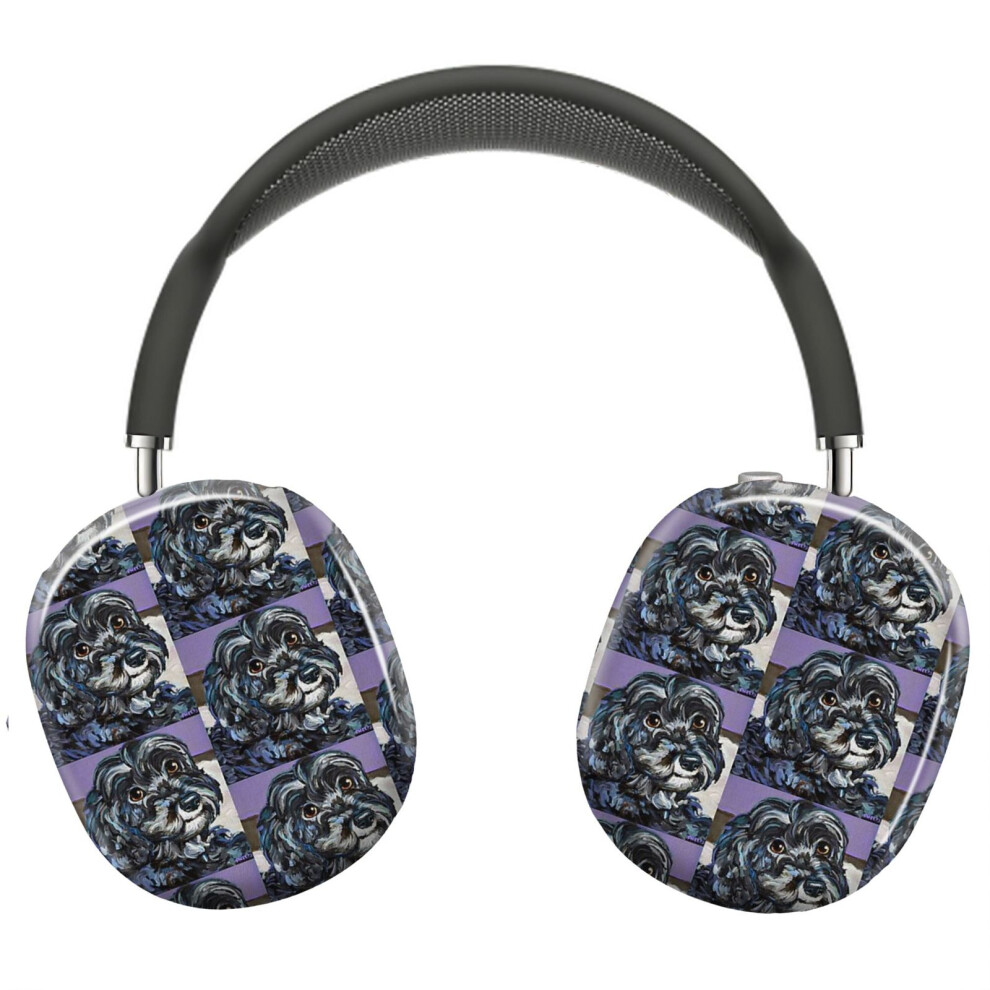 (Cute And Cozy Schnoodle By Robert Phelps_6150) Protective Cover For Airpods Max Headphones Aesthetic Print Snap On Cases 8841579051664