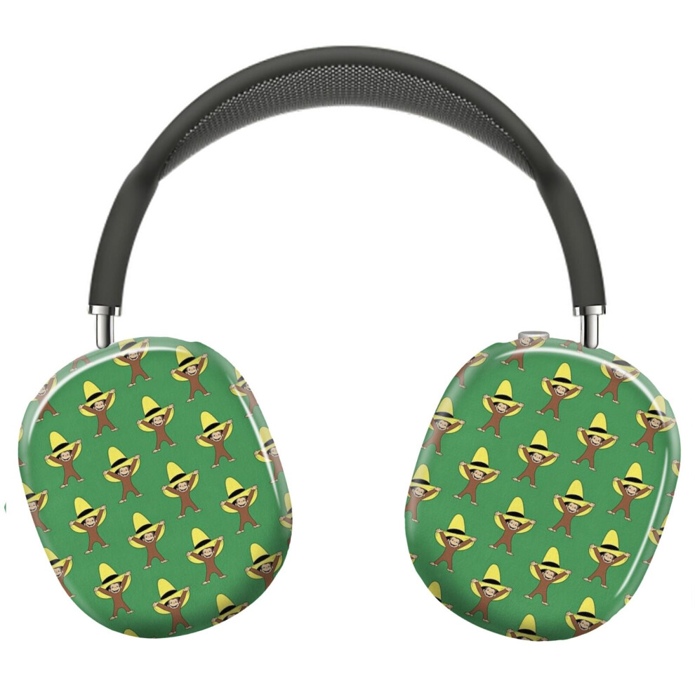 (Curious George And The Big Hat_8287) Protective Cover For Airpods Max Headphones Aesthetic Print Snap On Cases Yellow 8841579051824