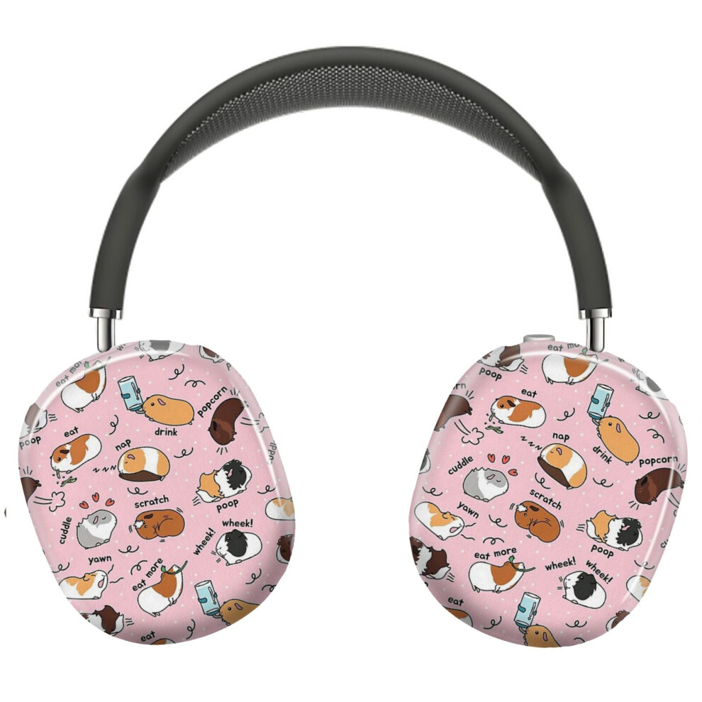 (Guinea Pig Daily To-Do List - Background_7914) Protective Cover For Airpods Max Headphones Aesthetic Print Snap On Cases Pink 8841579074670